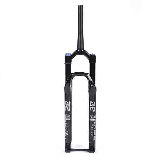 29-inch MTB Air Suspension Fork for Bikes, 100mm Travel, 1-1/8" to 1-1/2" Tapered Steerer, 15x110mm Thru-Axle Mount, Remote Lockout, Adjustable Compression and Rebound, 1600-1800g, Black, Components & Parts, Mountain Bikes, Tapered Steerer Tube