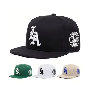 Twostyles Unisex Baseball Cap - Breathable Embroidered 'LA' Design, Adjustable Snapback, Black Retro Style, Suitable for Outdoor Sports and Casual Wear, Sun Hat, Adjustable, Outdoor Headwear, Sporty Look, Durable Construction, Fashion Headw