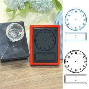 Handwriting Practice Clock Stamp, Time Recording Teaching Aid, Cognitive Learning Tool, Ideal for Flashcards, Worksheets, Invitations