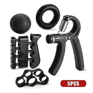 Hand Grip Strengthener Kit 5 Pack Forearm Grip Adjustable Resistance Hand Gripper, gripper ,forearm veins,Finger Exerciser, Finger Stretcher,Grip Ring Stress Relief Grip Ball For Athletes, Boyfriend Gift