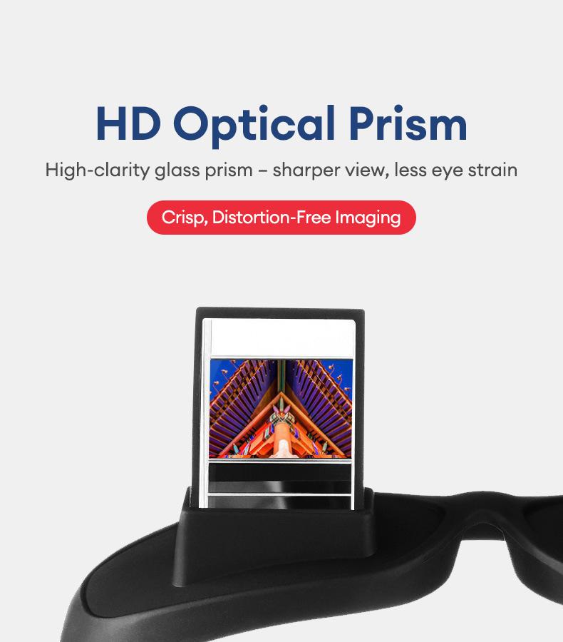 PAXA TJ001 Lazy Glasses, Bed Prism Glasses Spectacles, Horizontal High Definition Glasses, Prism Periscope Lie Down Eyeglasses for Reading and Watch TV in Bed, Unisex