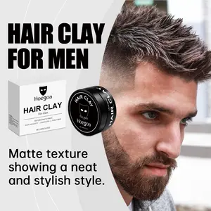 Men's Styling Hair Clay, Natural Voluminous Smooth Glossy Long-Lasting Matte Finish, Hoegoa Hair Wax Mud for Men