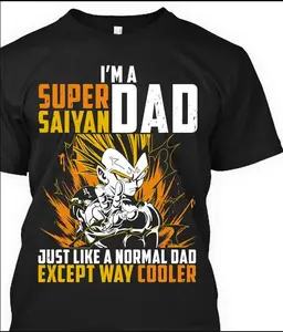Super Dad Dragon Ball Anime Print Summer T-Shirt Print Tee Short Sleeve