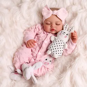 BABESIDE Lifelike Reborn Baby Dolls - 17 Inch Realistic Newborn Baby Doll Sleeping Real Life Baby Dolls Girls with Gift Box for Kids Age 3+