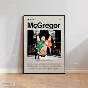 Conor McGregor Poster, McGregor Print Wall Art, Framed Notorius Decor, UFC Legend Poster, UFC Print Gift Idea, McGregor UFC Fan Gift