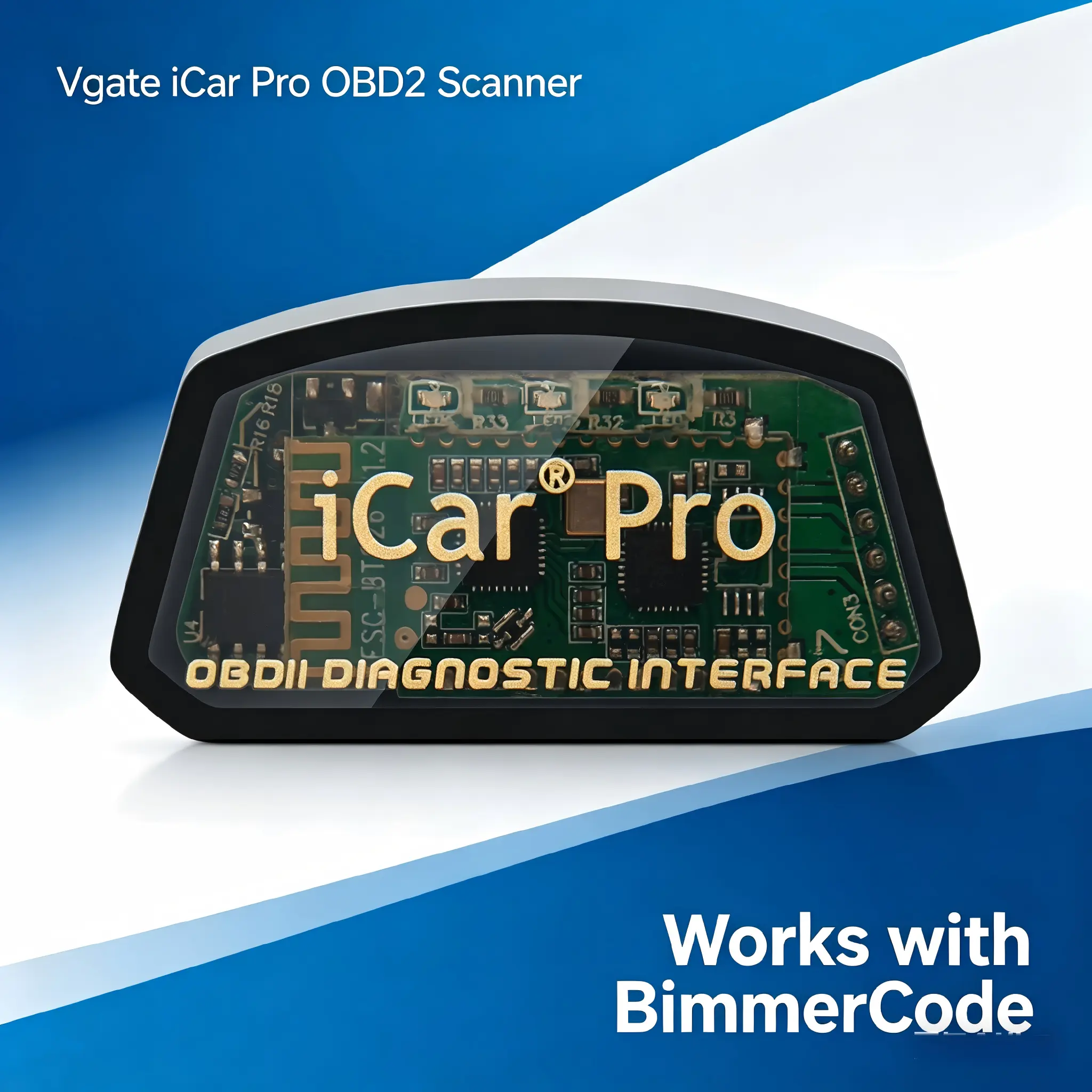 Vgate iCar Pro ELM327 V2.3 OBD2 Scanner Bluetooth - Wireless Scan, Read Codes, Absolute Throttle Position, Plug-and-Play Car Diagnostic Tool for 1996+ 12V Vehicles, Car Gift for Dad Boyfriend