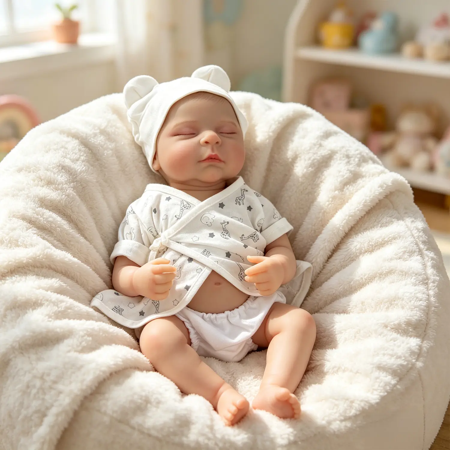 Peaches Lifelike Reborn Baby Dolls Girl Vinyl Full Body 20 inch Realistic Newborn Baby Girl Paint Hair Doll Real Life Baby Doll Anatomically Correct Girl for Xmas Gifts