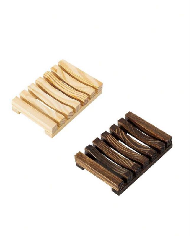 Wooden Soap Dish - Natural Wood Material, Ideal for Bathroom Use, Durable and Stylish Design, Perfect for Soap Storage