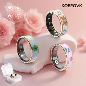 KOEPOVK 3.0 Butterfly Petal Smart Ring Heart Rate, Sleep & Stress Monitoring | Automatic Activity Tracking | Menstrual Cycle Tracking | 5ATM | Long-Lasting Battery | Multi-Sport Mode Functionality | Fitness Tracker & Wearable Device