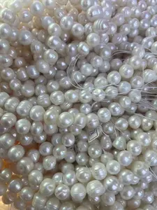Strong Light Natural Freshwater Genuine High Shine Pearl Large Round Beads, High-Quality Jewelry Making Supplies, Perfect for DIY Bracelets & Necklaces