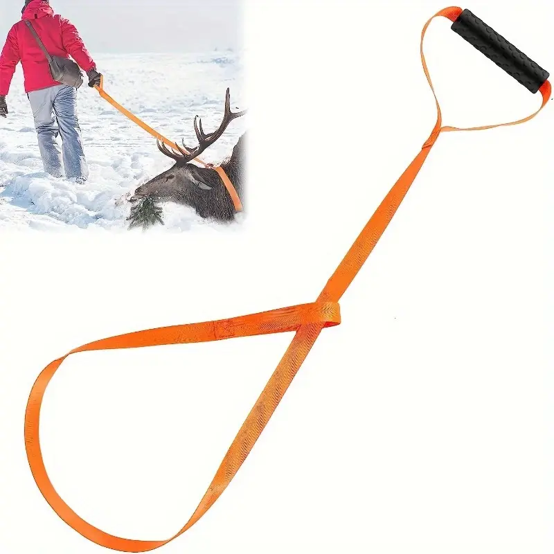 1pc/2pcs Outdoor Dragging Strap Hunting Belt Nylon Webbing Multifunctional Dragging Rope Outdoor Cargo Binding Dragging Rope Tension Rope
