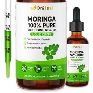 Organic Moringa Oleifera Leaf Extract & Pure Moringa Oil Drops – Natural Moringa Supplement for Energy, Metabolism, Immune, Skin, Joints & Gut Health – Fast Absorption Liquid Formula – Non-GMO, Vegan & Gluten-Free