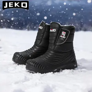 JEKO Men's Snow Boots - Thick Insulated Fleece Lining, Waterproof Upper & Non-Slip Sole, Lightweight (No Bulk), Perfect for Daily Commute & Outdoor Trips, Loved by Boyfriends & Dads
