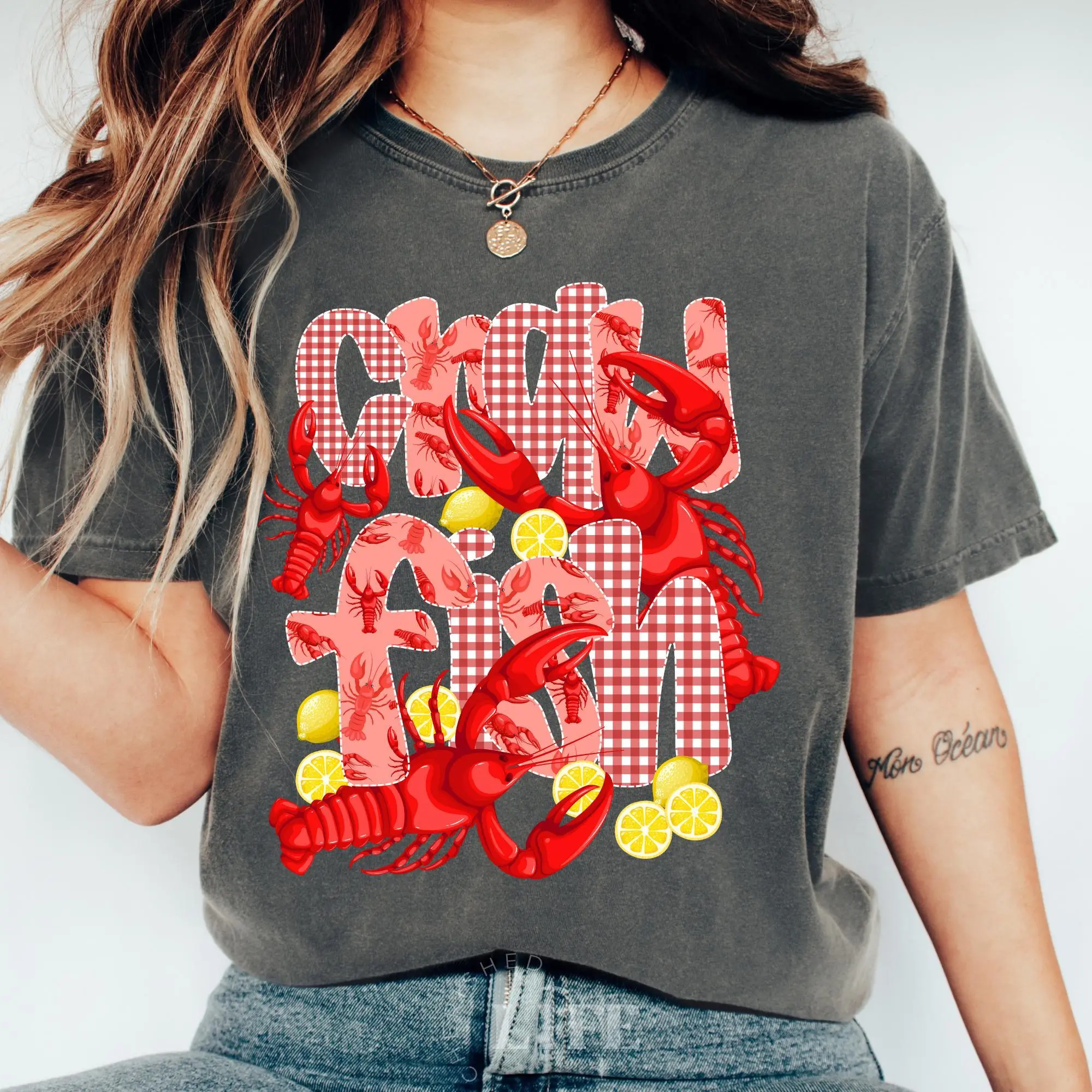 Comfort Colors Crawfish Shirt, Crawfish Boil Tshirt, Crawfish Birthday Craw Fish Tee Shirt Fisherman Aesthetics Cotton Fit