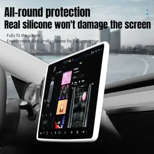 for Tesla Model 3/Y central control navigation screen display protective cover silicone frame interior modification accessories new version
