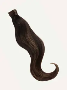 16" Mocha Brown Balayage Ponytail Extension (100g)