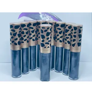 I Ain’t No Cheetah Black Sparkle Lip Gloss Peppermint Scented Lipstick Makeup Glossy Cheetah Spot Bottle Daily Glamour Cosmetic