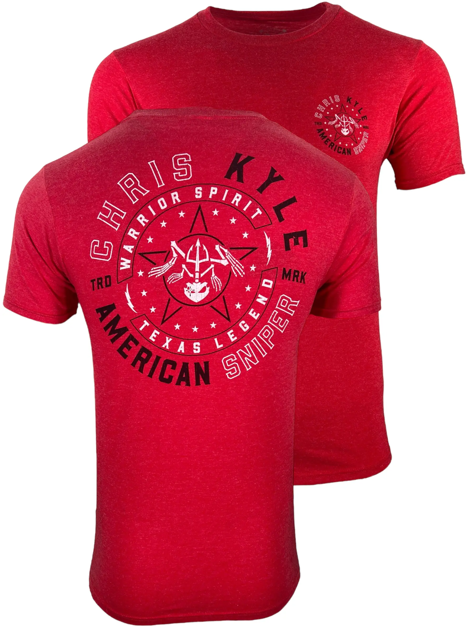 Howitzer Men's Chris Kyle Circle Original Graphic Crew Neck Shortleeve T-Shirt - 100% Soft Cotton Menswear Clothes, First Responders Support, Shoulder Neck Taping, Double Needle Hems, All Seasons, Charity Backed, Hand Drawn Art, Shortsleeve, Firefighters