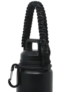 Paracord Handle Compatible with YETI Rambler 18oz to 64oz Water Bottles, Durable Carrier Strap - Holder