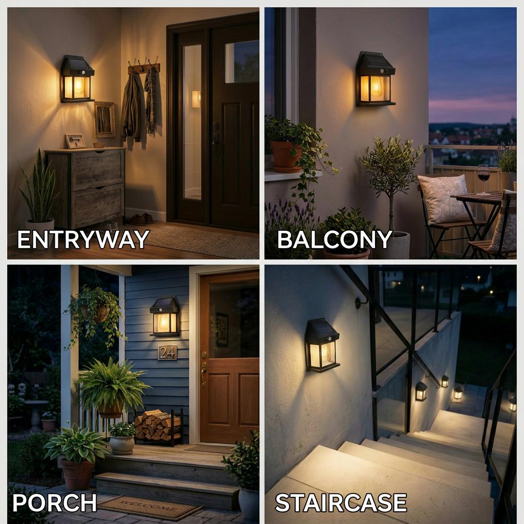 4 Pack Solar Outdoor Wall Lights with Motion Sensor, Waterproof IP65 Garden Security Lighting, 3 Modes Auto Dusk to Dawn, Wireless Decorative Lamp for Patio, Villa, Pathway,#summervibes summergarden#SummerWins #DealsForYouDays 4 Pack Solar Outdoor Wall Lights with Motion Sensor, Waterproof IP65 Garden Security Lighting, 3 Modes Auto Dusk to Dawn, Wireless Decorative Lamp for Patio, Villa, Pathway,#summervibes summergarden#SummerWins #DealsForYouDays