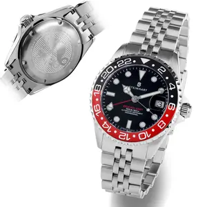 Steinhart Ocean 39 GMT.2 BLACK-RED Ceramic Diver Watch Men's WR300 103-1154