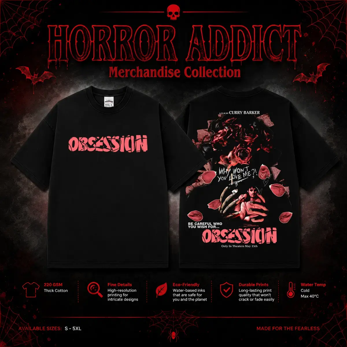 Obsession Why Won't You Love Me Gildan Unisex T-Shirt, Sweatshirt & Hoodie, Premium Cotton Horror Movie Shirt, Obsession Movie Costume, Halloween Costume, Why Won't You Love Me Outfit, Halloween Horror Movie Shirt, Horror Fan Gift