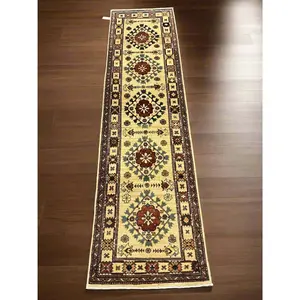 Kazak 2' 7"X10 Handmade Wool Runner Rug # 9005