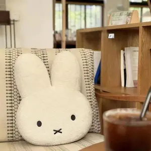 40cm Miffy Cartoon Plush Doll Stuffed Animal Soft Toy Pure White Bunny Comfortable Sofa Cushion Anime Gift for Girls and Boys