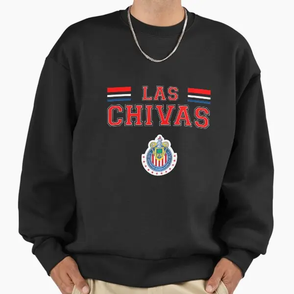 Las Chivas Crewneck Sweatshirt, Guadalajara Soccer Fan Pullover, Mexican Football Graphic Sweatshirt, Vintage Sports Streetwear Top, Unisex Casual Outfit for Soccer Supporters