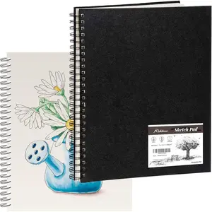 11" x 14" Heavyweight Sketch Book, 200gsm Professional Drawing Paper, Spiral Bound Pad, 80 Acid-Free Perforated Sheets for Mixed Media, Sketching & Drawing, for Artists & Kids