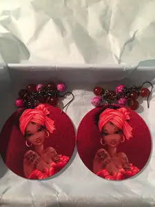 African Earrings with Beads