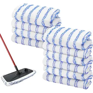 10 Pack Microfiber Mop Pads Covers Replacement Compatible with Oceda,Terry Cloth Mop Refills 15x8 Inch Pads for Wet Dry Hardwood Floor Cleaning, Washable &  Mopping Pads