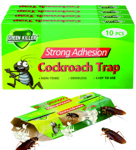Cockroach Trap with Powerful Food-Based Bait – Glue Traps Roach Killer for House – Kitchen, Bathroom & Garage, Indoor Pest Control and Bug Catcher Solution,summervibes