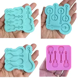 Musical Instruments Earrings Keychain Molds Music Mold Guitar Violin Banjo Mandolin