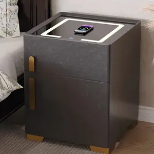 Smart Nightstands with Wireless Charging, USB Port, LED Lights and Speaker
