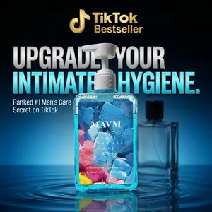 MAVM Men's Daily Intimate Wash with Blue Fragrance, pH Balanced Cleanser