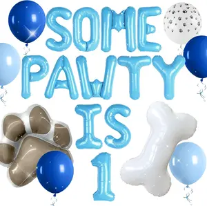 Dog Cat Birthday Party Decoration Dogs Birthday Party Supplies Lets Pawty Balloons Puppy Themed Birthday Decorations