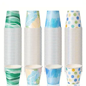 100pcs 3oz Paper Cups, Disposable Bathroom Cups, Blue and Small Mouthwash Cups, Espresso Cups, Drinking Cups, Party Supplies, Picnic, BBQ, Travel, Events