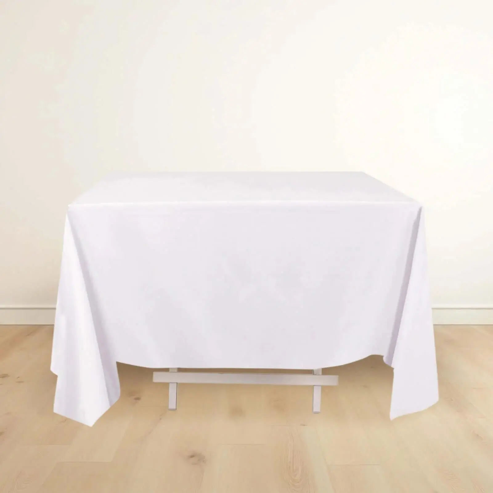 Scuba Square Tablecloth 70"x70" White - Wrinkle Free & Stain Resistant Sophisticated Table Cover