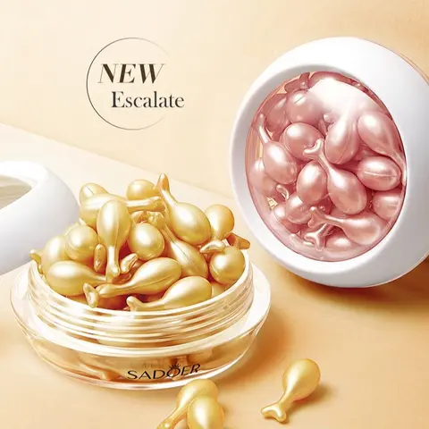 Nontoxic Snail & Rose Essence Capsule Facial Serum - 0.34g 30 Capsules, Snail Secretion Formula, Daily Face Serum for All Skin Types, Anti-Wrinkle Firming Deep Hydration Damage Repair Brighten Dewy Skin