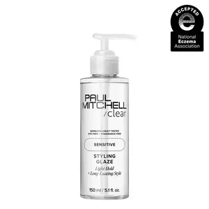 Paul Mitchell Clear Styling Glaze - Sensitive Formula with Light Hold & Long Lasting Style - Dermatologist Tested, Dye Free, Fragrance Free - 150ml Lightweight Haircare Frizz Control