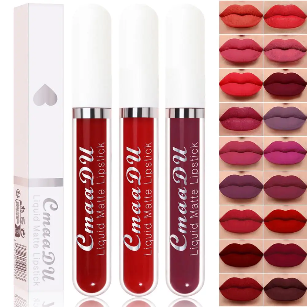 Long-lasting Matte Liquid Lipstick, Waterproof, Non-stick, Fruit Scented, Sweatproof, Hydrating, Individual Lipsticks, Fruit Fragrance, Moisture Lip,
