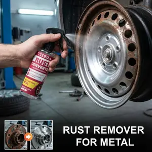 Metal Rust Remover Spray, Rust Converter, Quick Rust Dissolver, No Sanding, Fast Renovation, Ideal for Car Parts, Metal Tools, DIY Friendly, Effective Surface Restoration