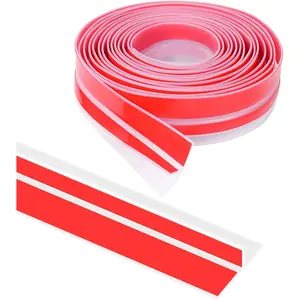 Door Draft Stopper for Side of Door Frame 1.37 in x 20 Ft T-Shaped  Weather Stripping Door Seal Strip Draft Blocker - Clear
