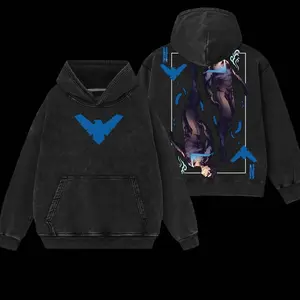 Superstyle Tales of the Teen Titans #44 - Dick Grayson Nightwing Hero Verse Comic Edition Double Printed Oversize Lightweight Acid Washed Tee Hoodie Sweater TV Series Graphic Design Top Cotton Streetwear Comic Superheroes T-Shirt Clothes Menswear 31T 72D