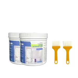 Waterproof Glue 2 Bottles x 1kg Easy to Apply Prevents Leakage Invisible Agent for Home Use with 2 Brushes