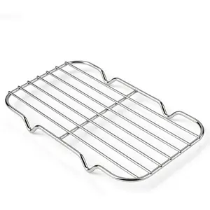 Racks for Cooking and Baking, Stainless Steel Wire Rack for Cooking, Baking Cooling Rack for Oven Roasting Grilling Drying, Dense Wires Smooth Edge, Easy to Clean, Silver 5.3 X 8.46 Inch