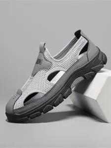 2026 New Summer Plus‑Size Slip‑On Mesh Clogs for Men, Outdoor Wading Stream Trekking Casual Sports Shoes