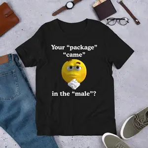 Your Package Came In The Male, Cursed Meme, Funny Meme Shirt, Ironic Shirt, Inappropriate, Oddly Specific, Unhinged Shirt, Cringe, Gag Gift