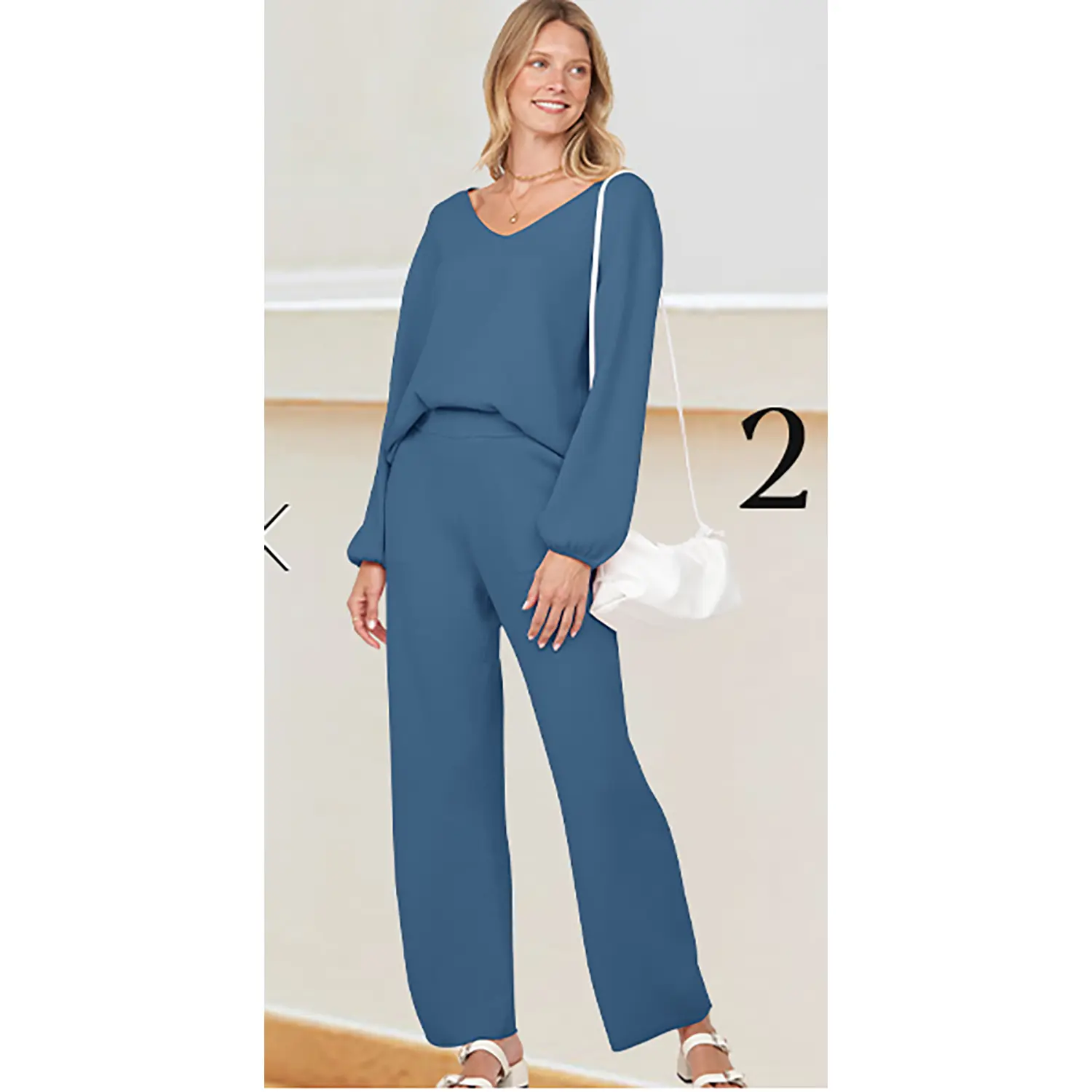 Classy Elastic Knit Lounge Set - Tuta Da Casa In Maglia 2 Pezzi Con Tasche Per Donne, Morbida E Oversize, Perfetta Per Viaggi E Relax